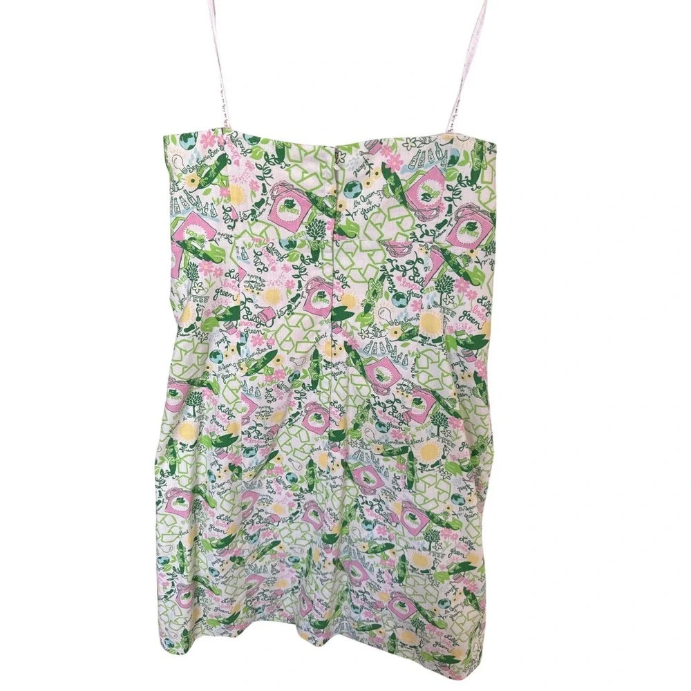 Lilly Pulitzer Rare Earth Day Vintange Strapless Fitted Cotton Lined Dress‎ 6 - Picture 8 of 9